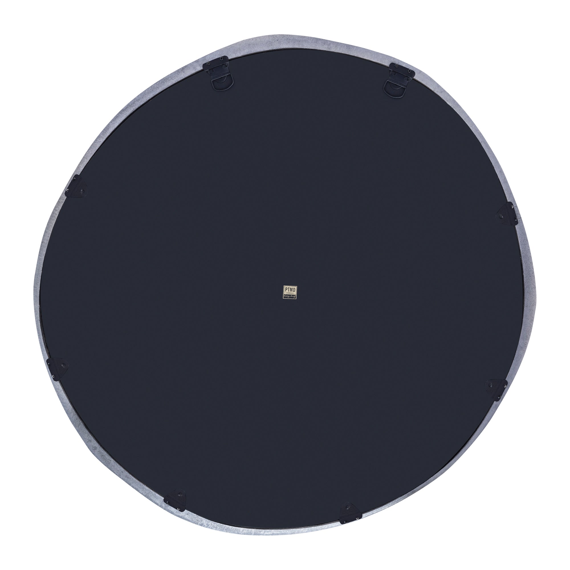 Limera Nickel alu round mirror irregular border L