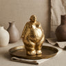 Oday Gold ceramic women statue standing B