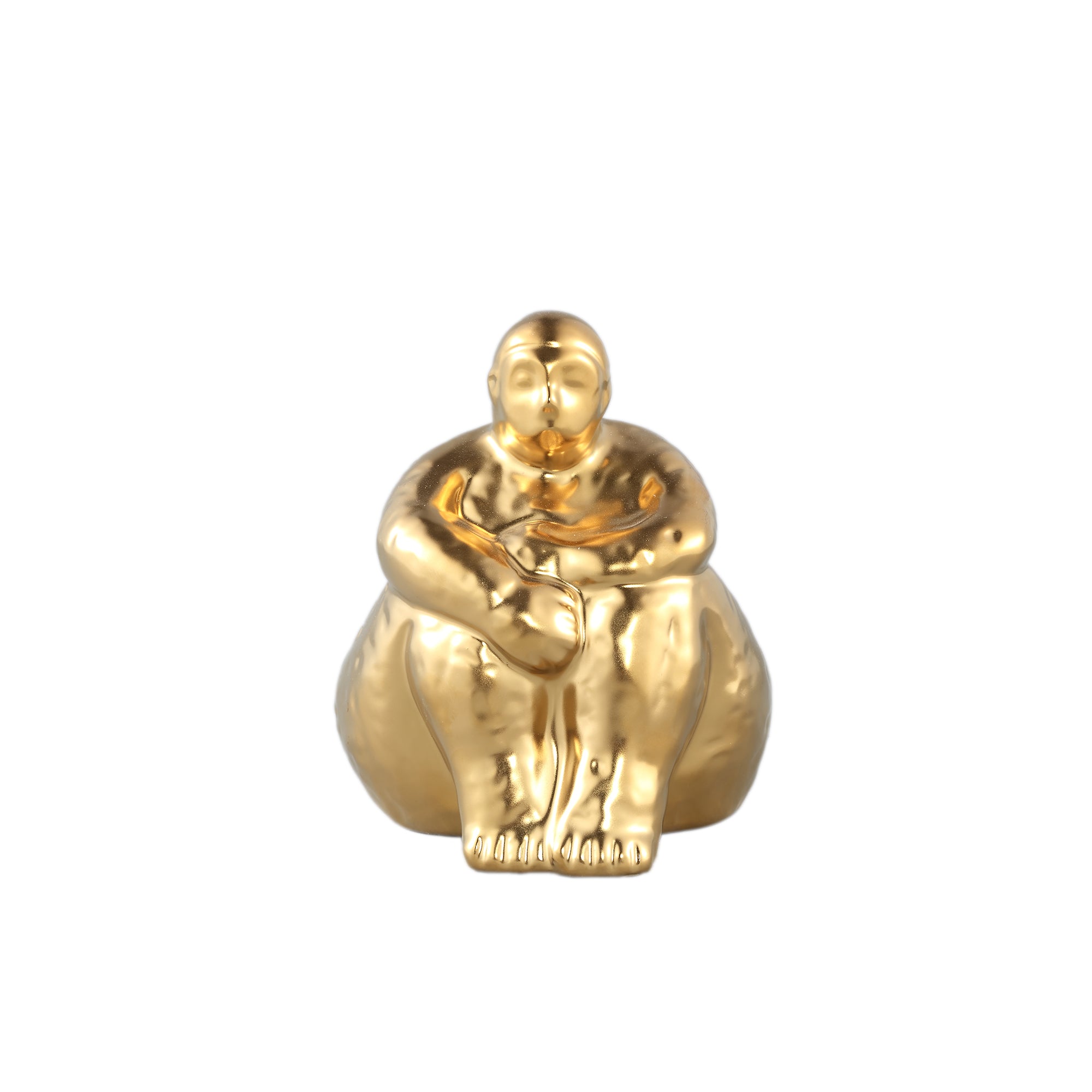Oday Gold ceramic women statue sitting B