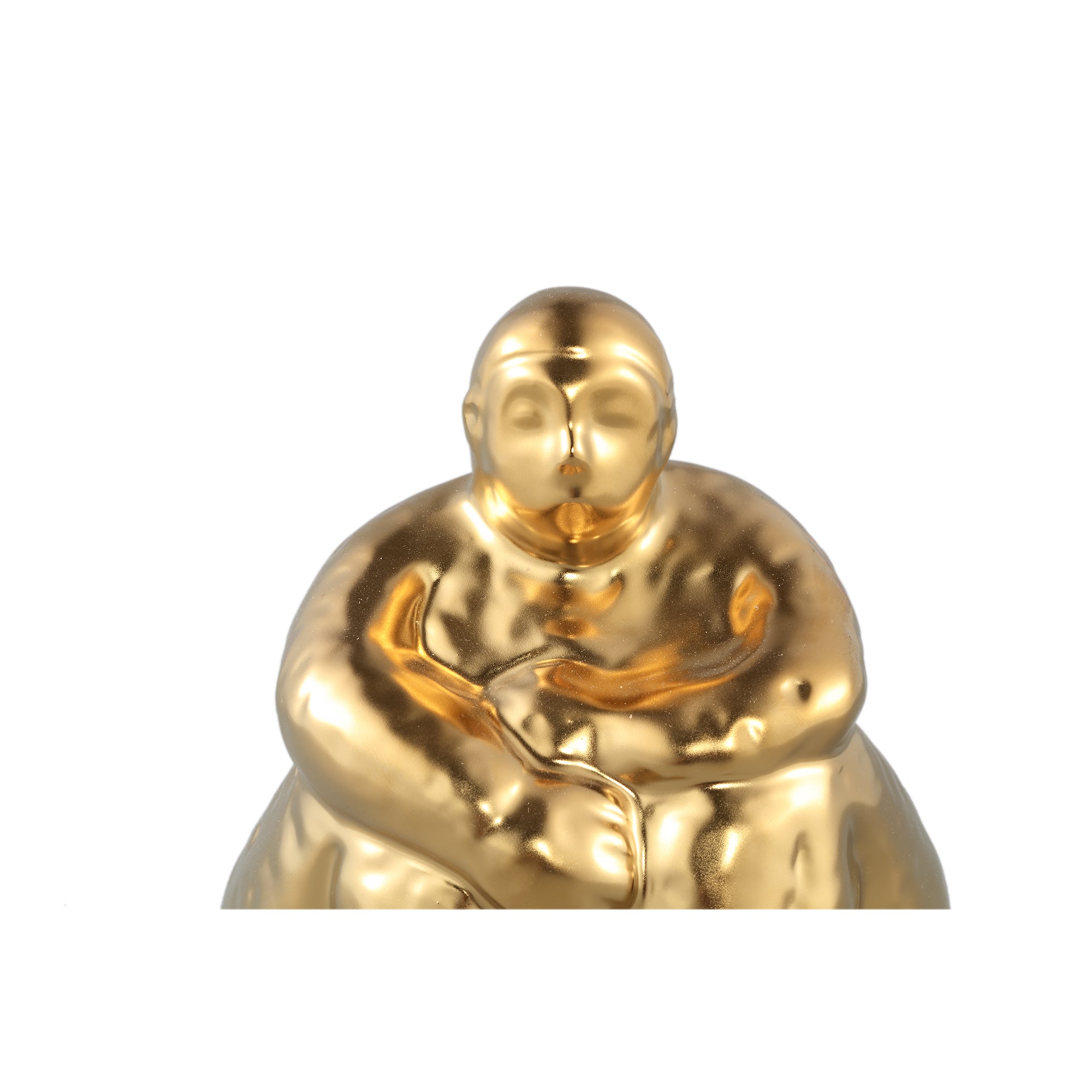 Oday Gold ceramic women statue sitting B