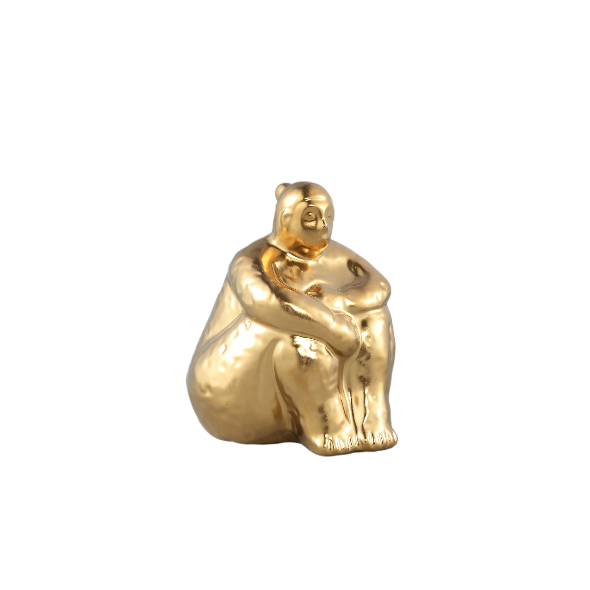 Oday Gold ceramic women statue sitting B