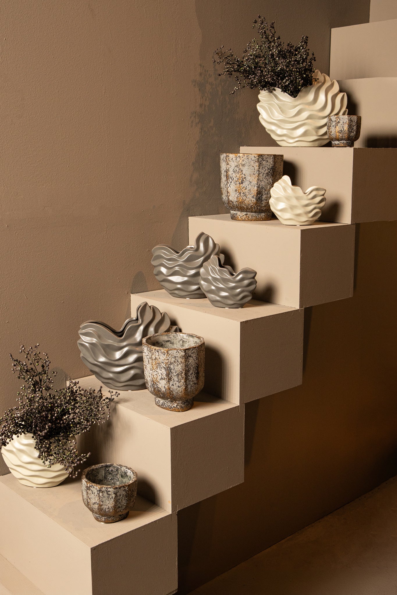 Kaylagh Pot en céramique - Crème