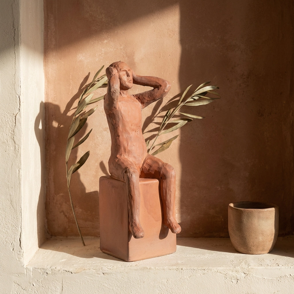 Amii Brown human shaped ceramic statue A
