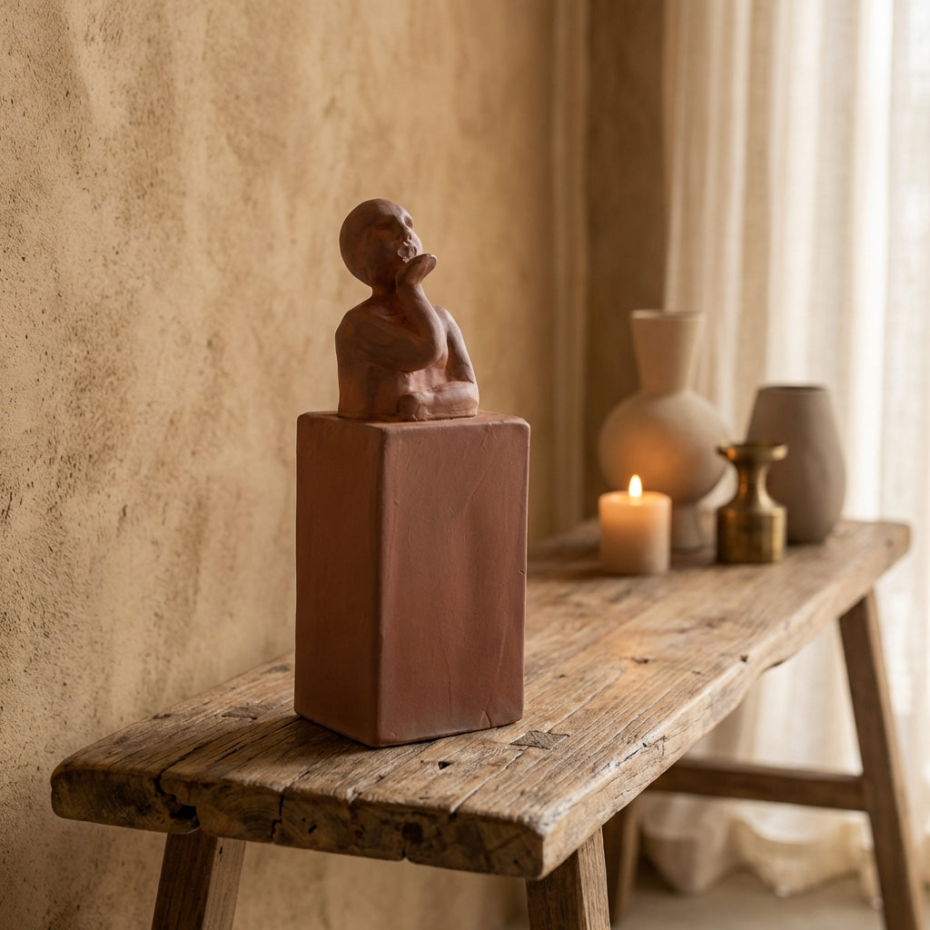 Amii Brown human shaped ceramic statue C
