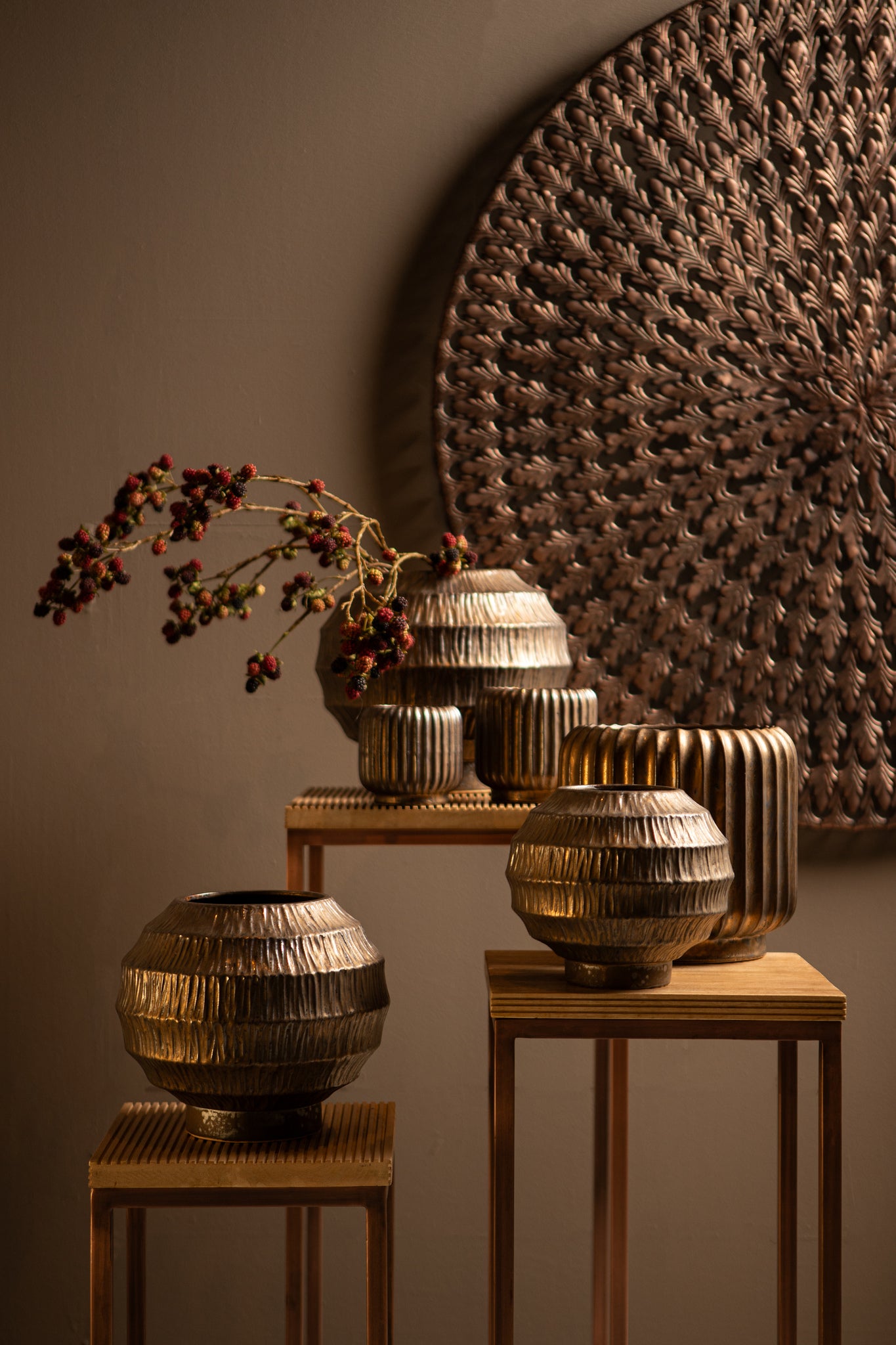 Eevie Pot en céramique - Bronze