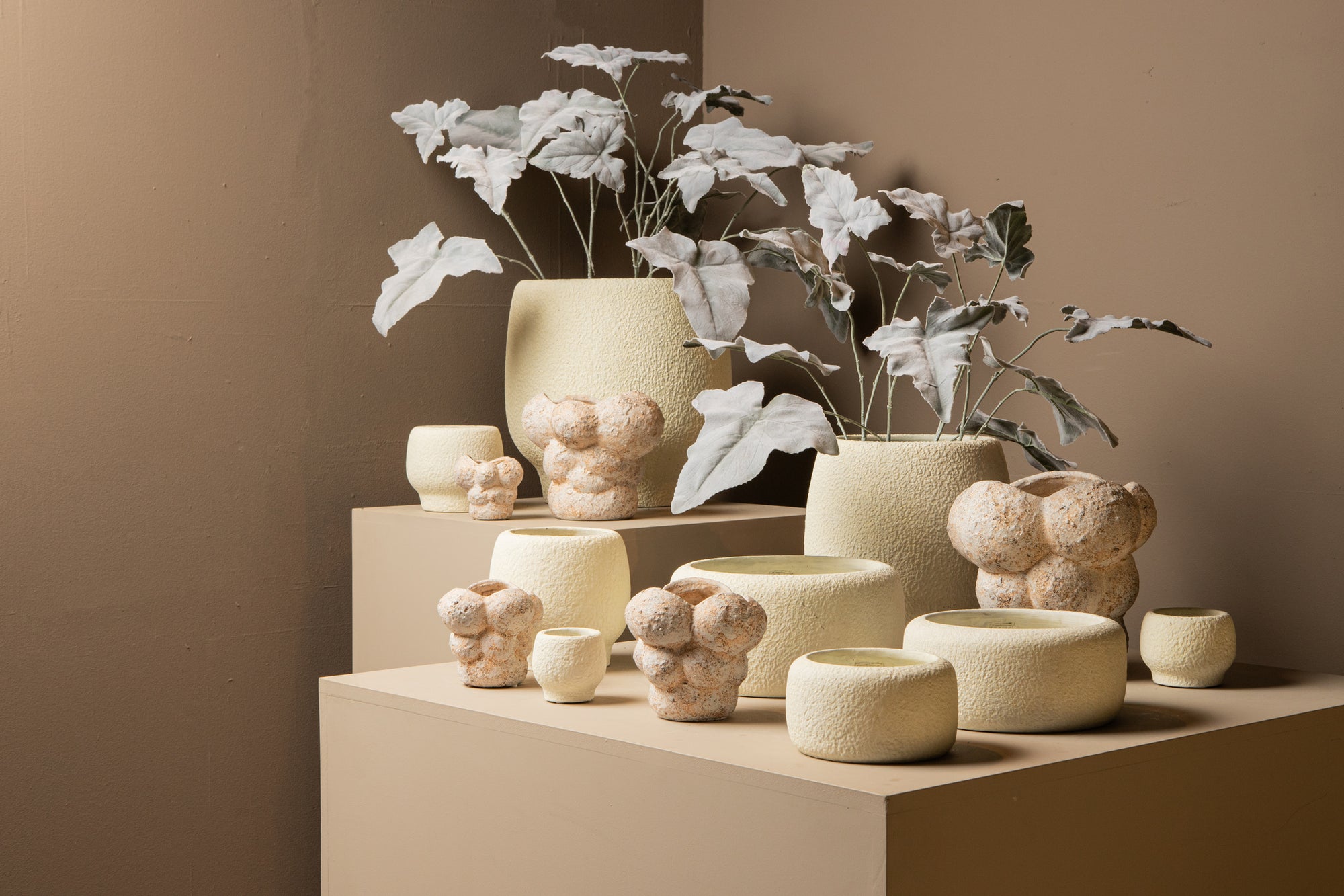 Evelynn Pot en ciment - White