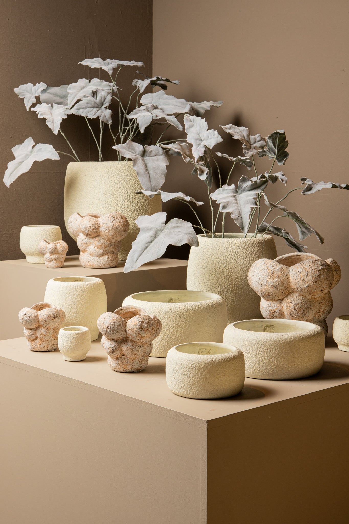 Evelynn Pot en ciment - White