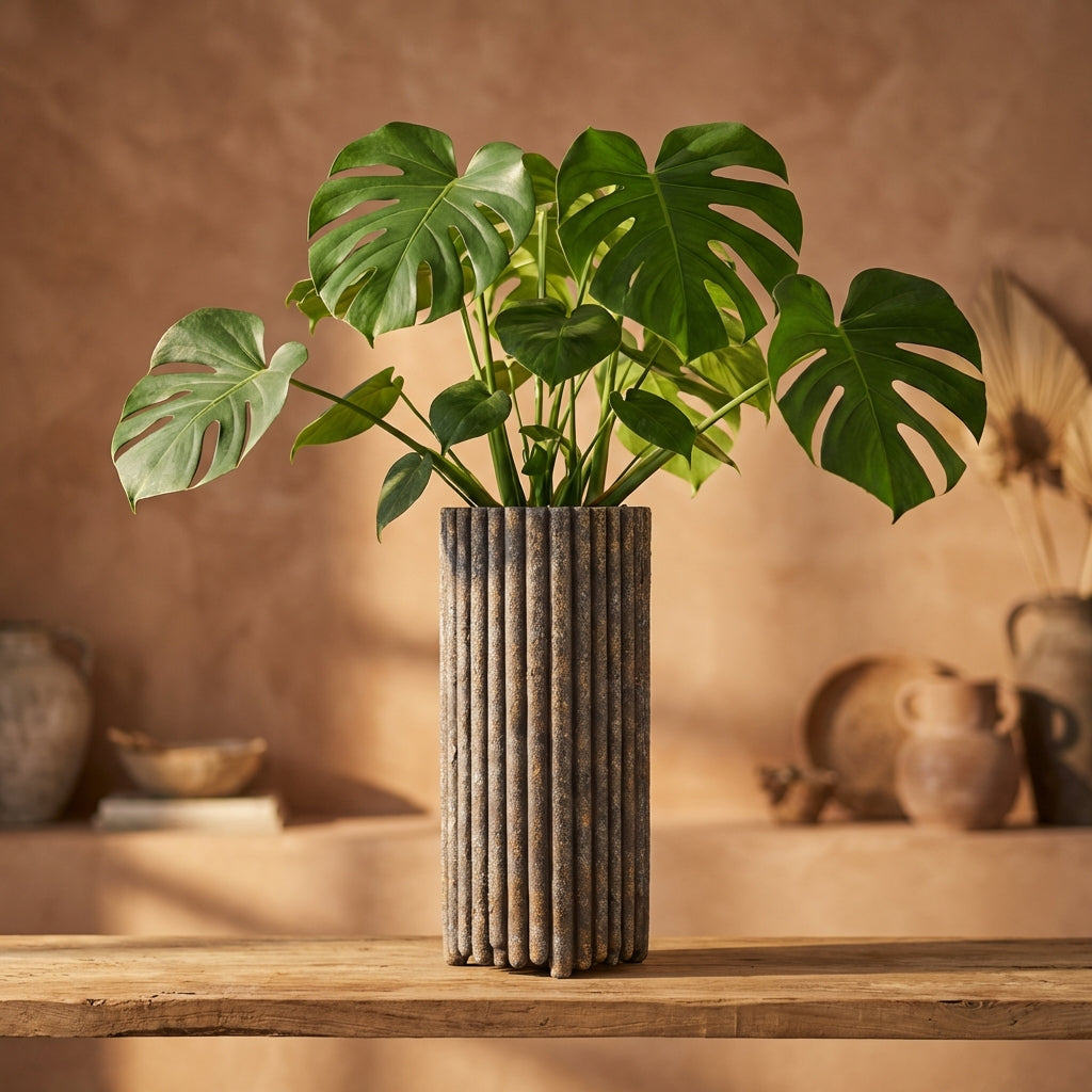 Morganne Pot en ciment - L (24x24x55 cm)