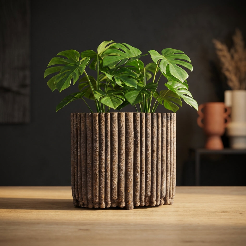 Morganne Pot en ciment - L (40x20x36 cm)