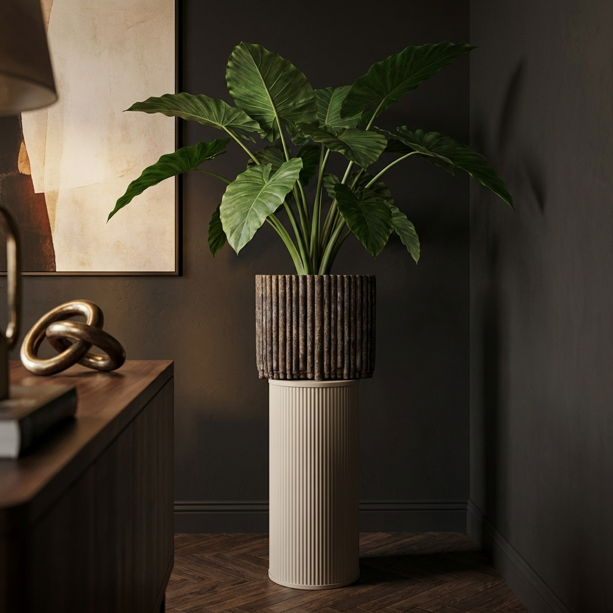 Pot Morganne — Ciment — Photo lifestyle