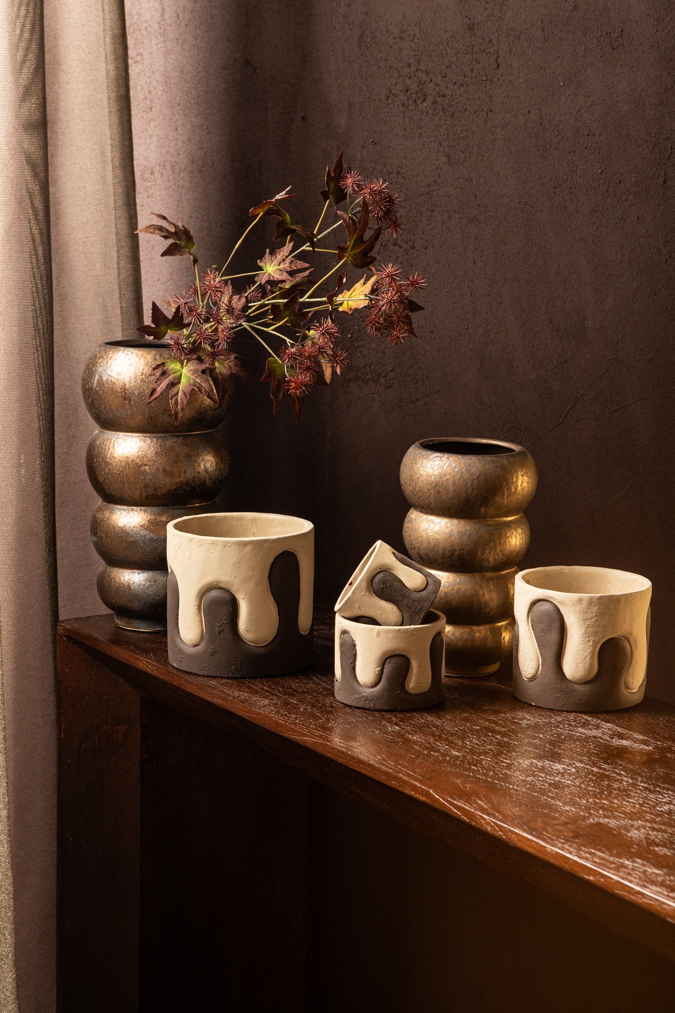 Anashe Pot en céramique - Bronze