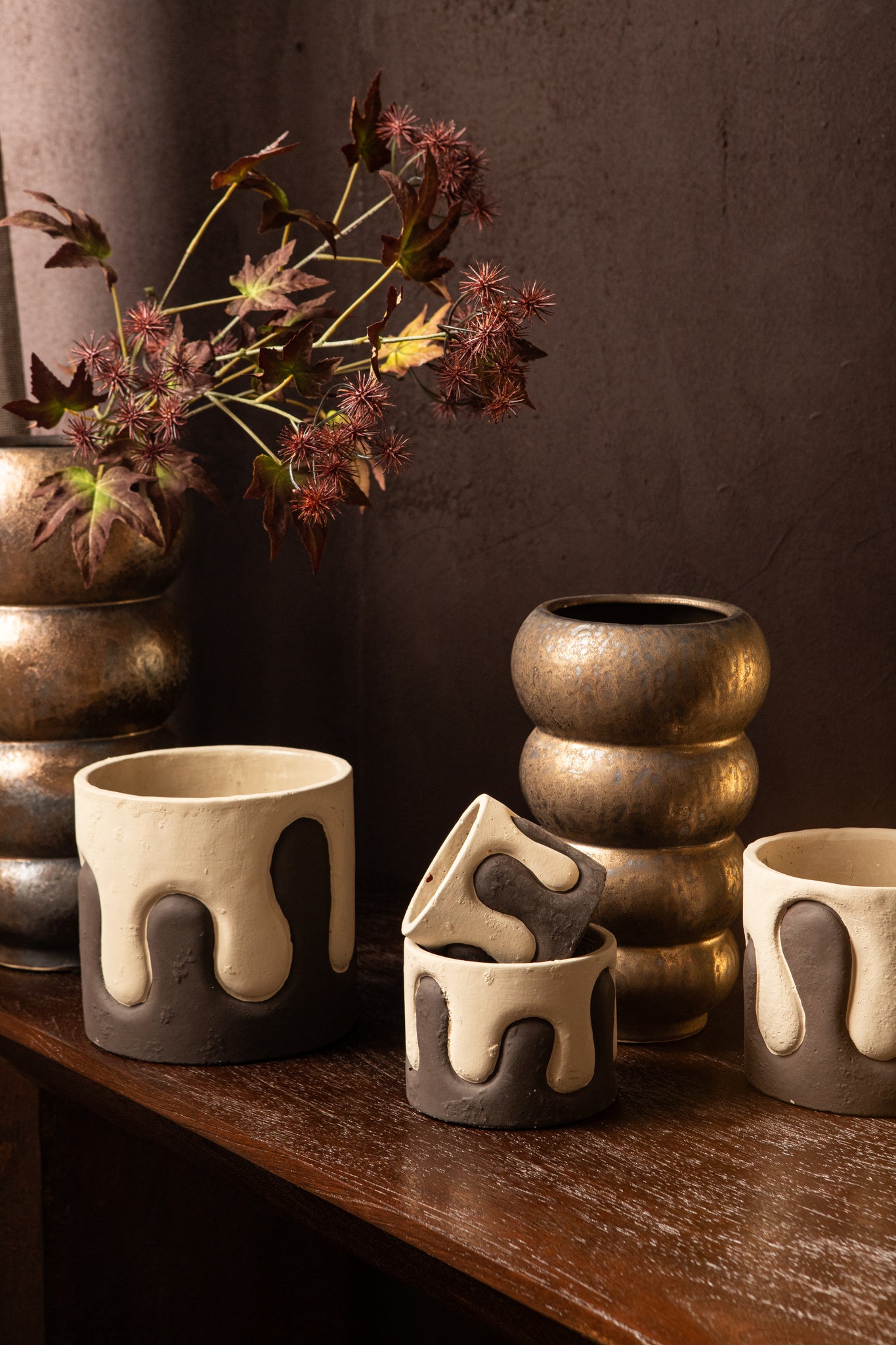 Anashe Pot en céramique - Bronze