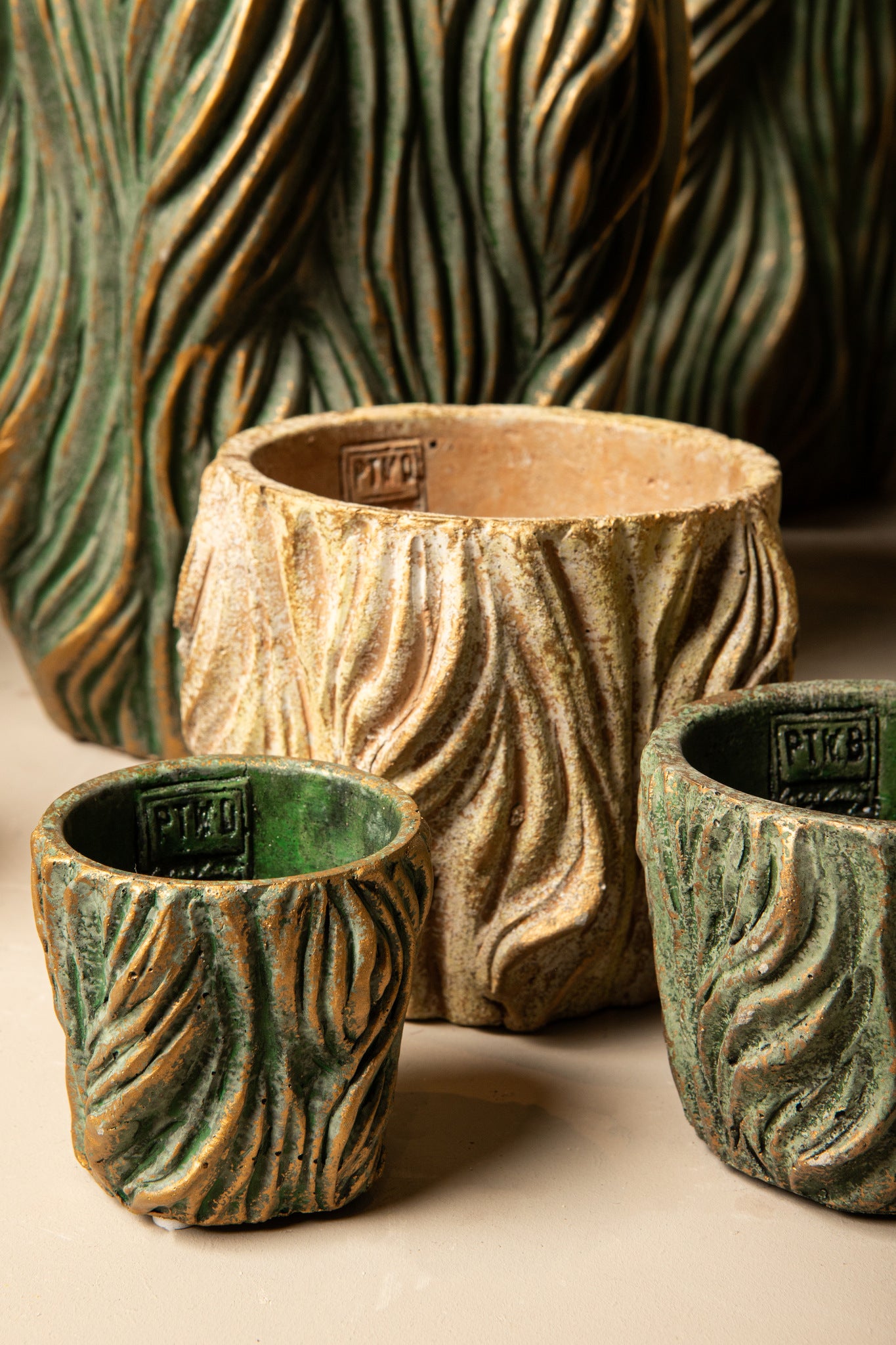 Alexio Pot en ciment - Vert