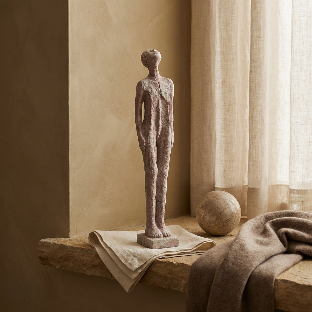Keiton Grey human shaped statue low