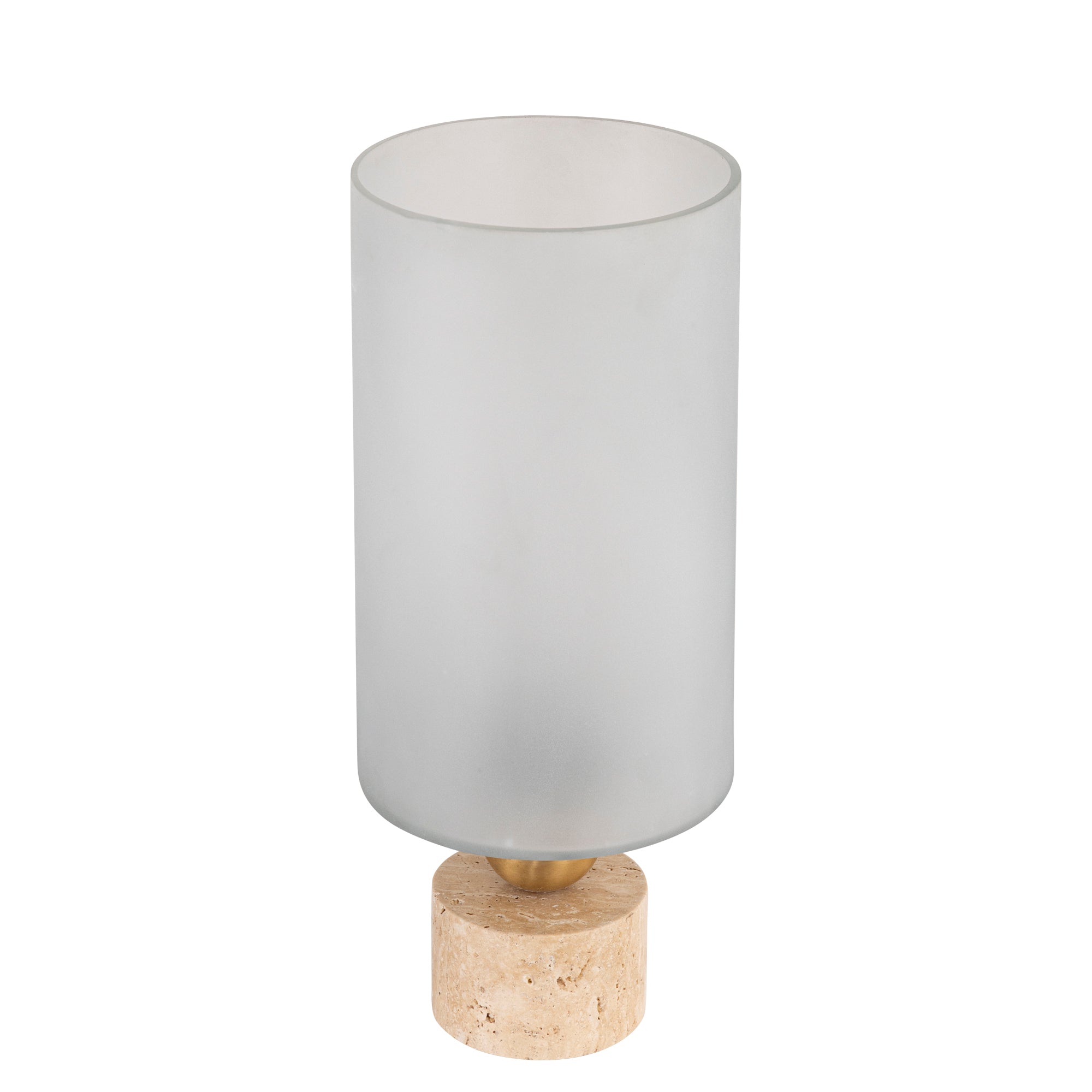 Levee Bougeoirs en verre - Crème