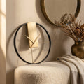 Horloge Lolae — Or Fer Rond Mural S