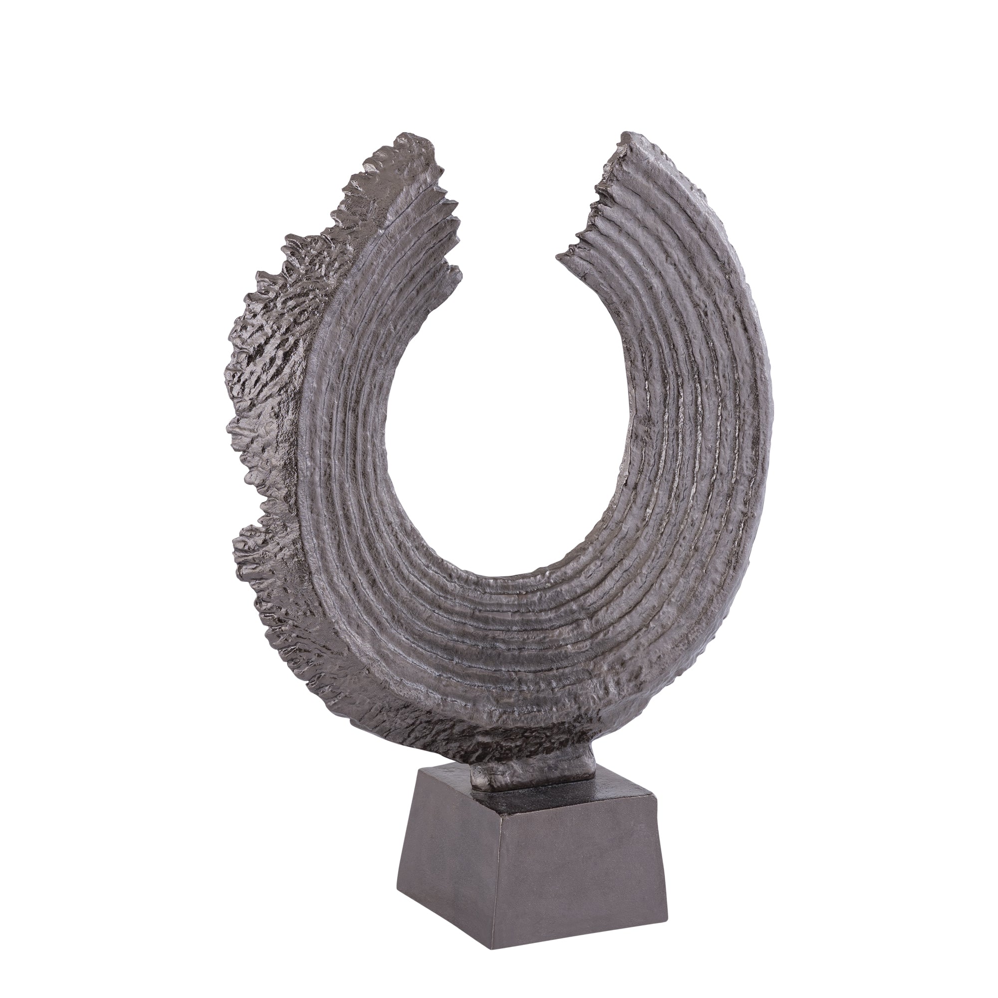 Apolline Bronze round casted alu statue on base L