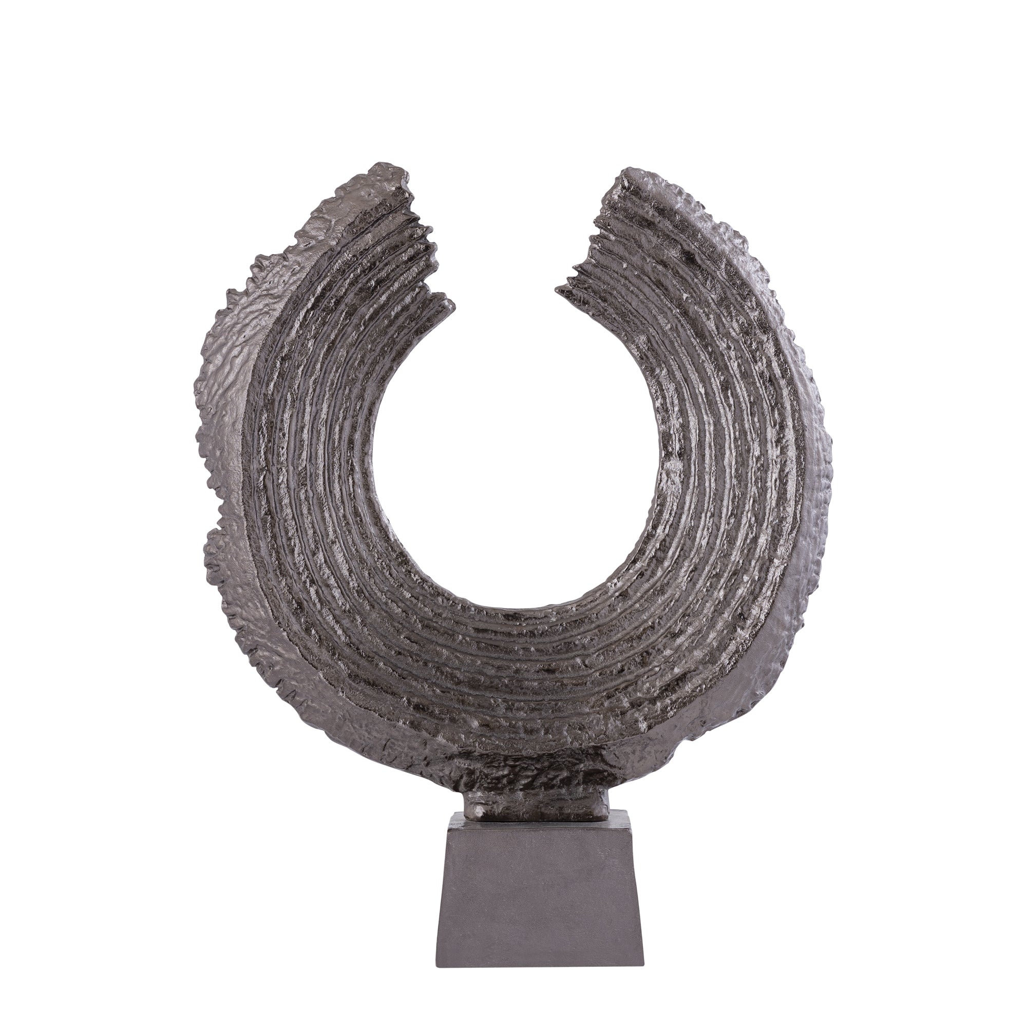 Apolline Bronze round casted alu statue on base L