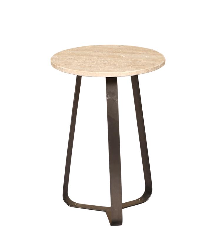 Micka Black Travertine coffeetable round small