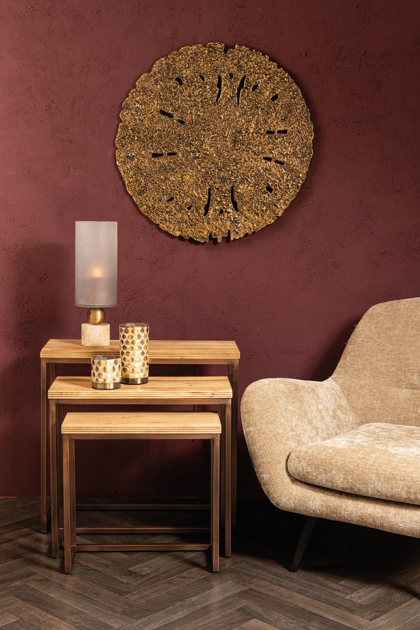 Zoah Copper mango wood rectangle sidetable SV3 - Photo 3
