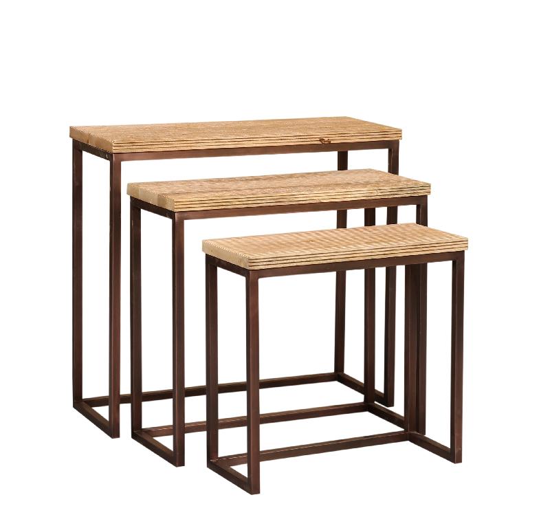 Zoah Copper mango wood rectangle sidetable SV3