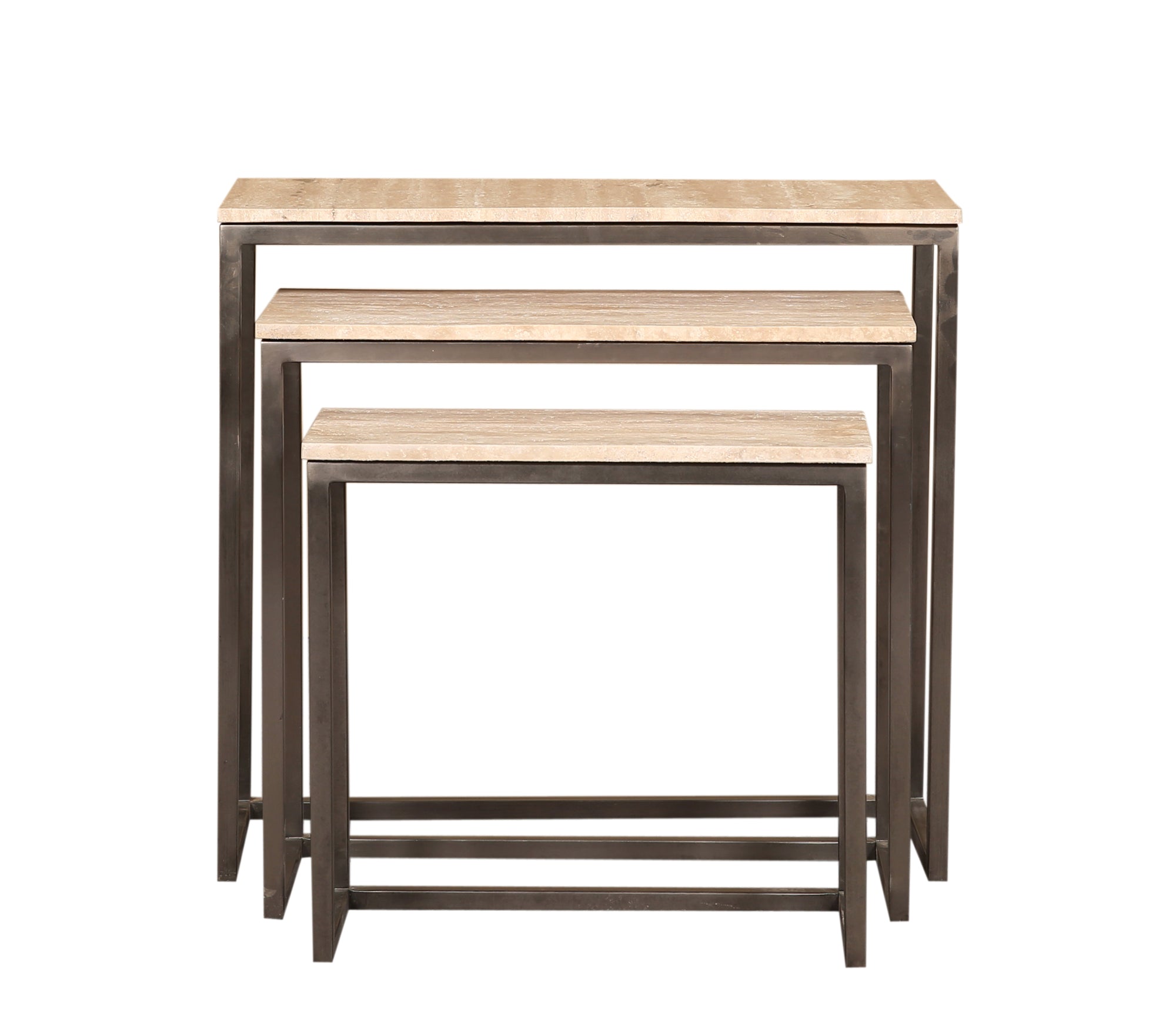 Zoah Black Travertine rectangle sidetable SV3 - Photo 2