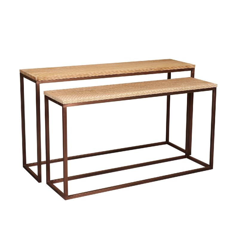 Zoah Copper mango wood rectangle sidetable SV2