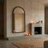 Kyro Black acacia wood rectangle mirror small