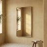 Kyro Brown acacia wood rectangle mirror large