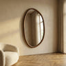 Kyro Brown acacia wood rectangle mirror small