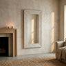 Chinasa White rect mdf mirror gold finish low