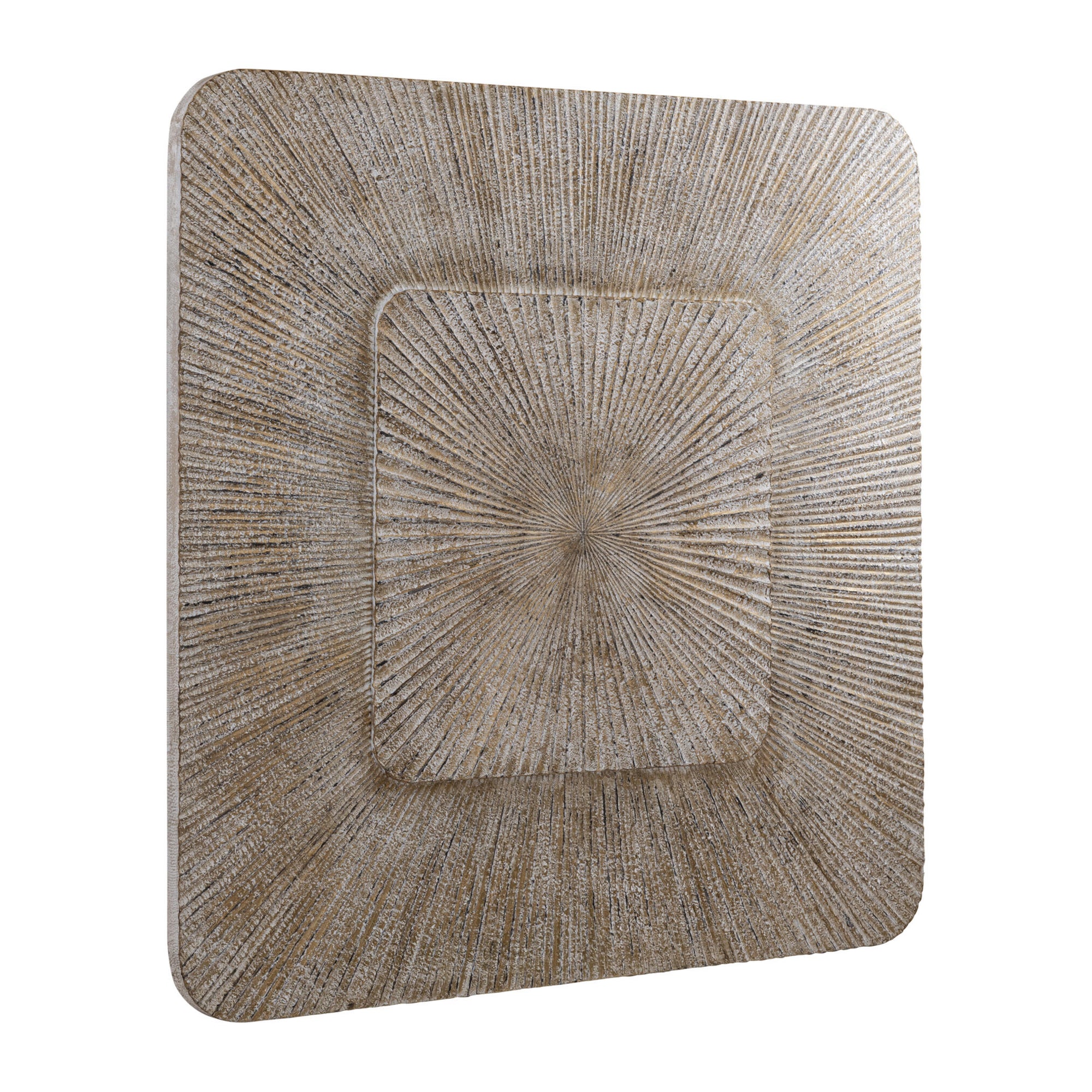 Dishita Cream square mdf wall panel ribbed large