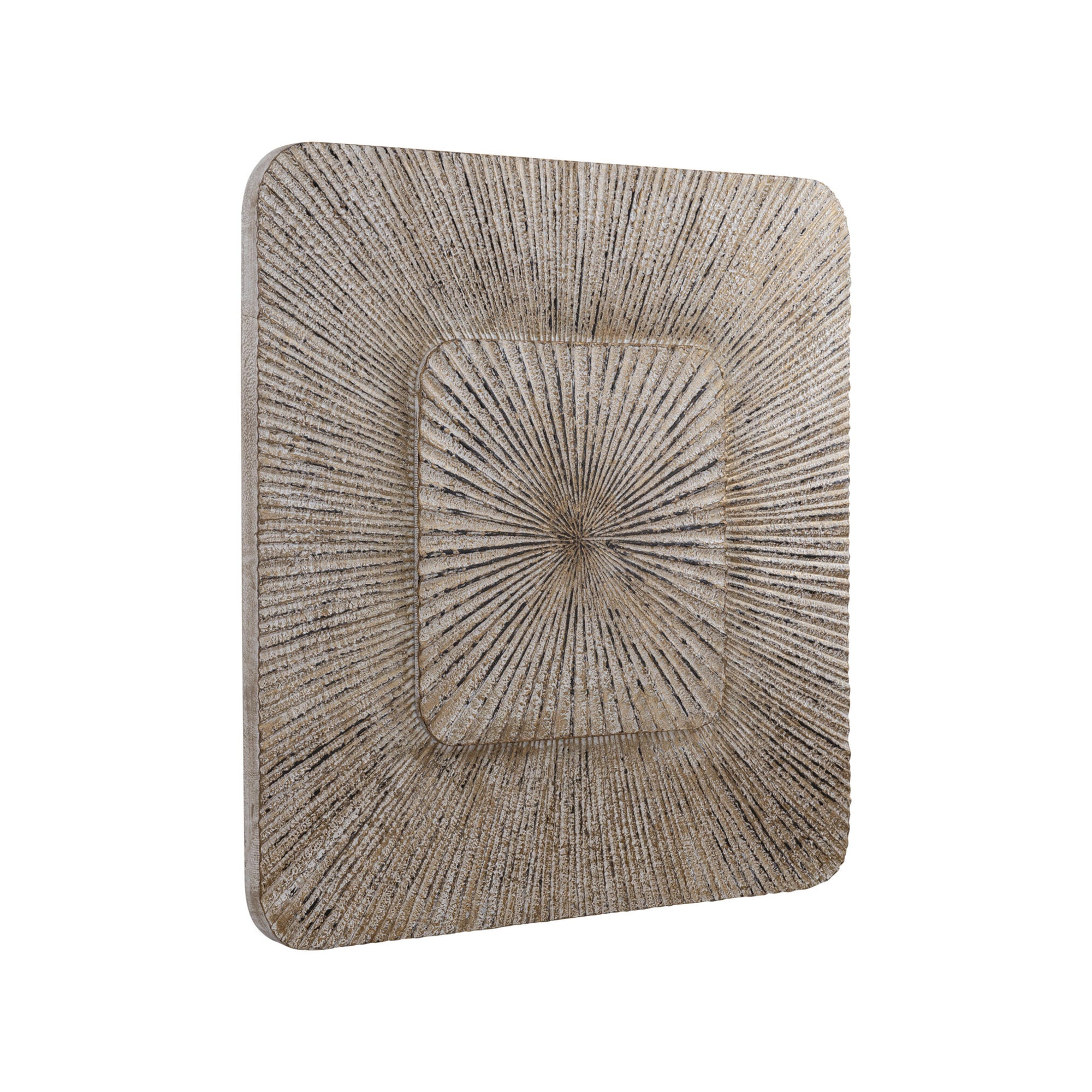 Dishita Cream square mdf wall panel ribbed small