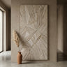 Raihan Cream rect. mdf wall panel knotted look