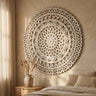 Farris Cream round mdf wall panel carved L