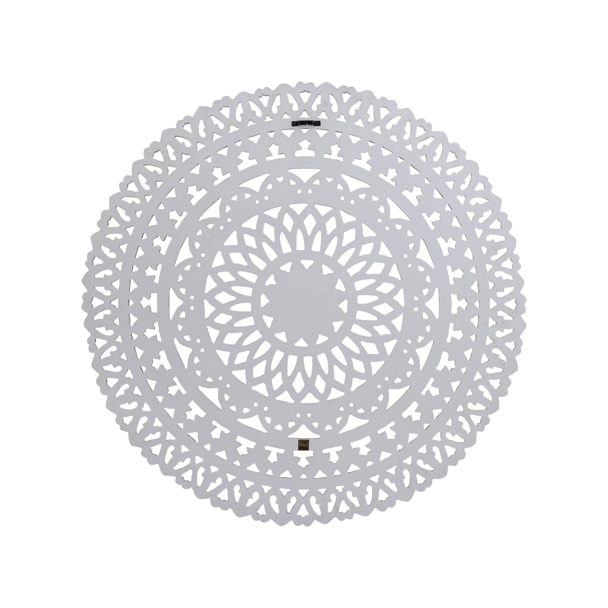 Farris Cream round mdf wall panel carved S