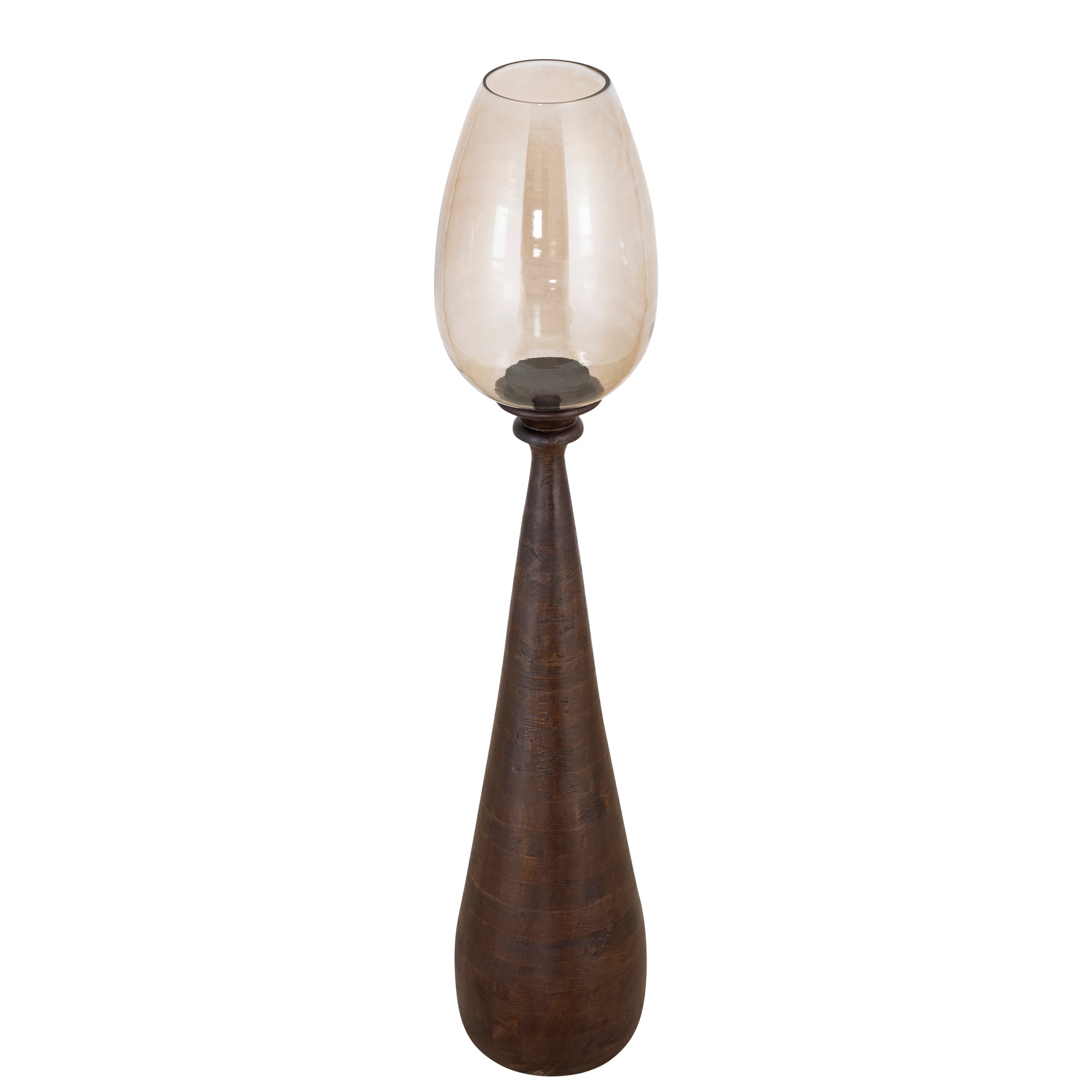 Midi Bougeoirs en bois de manguier — Stormlight Luster - Marron