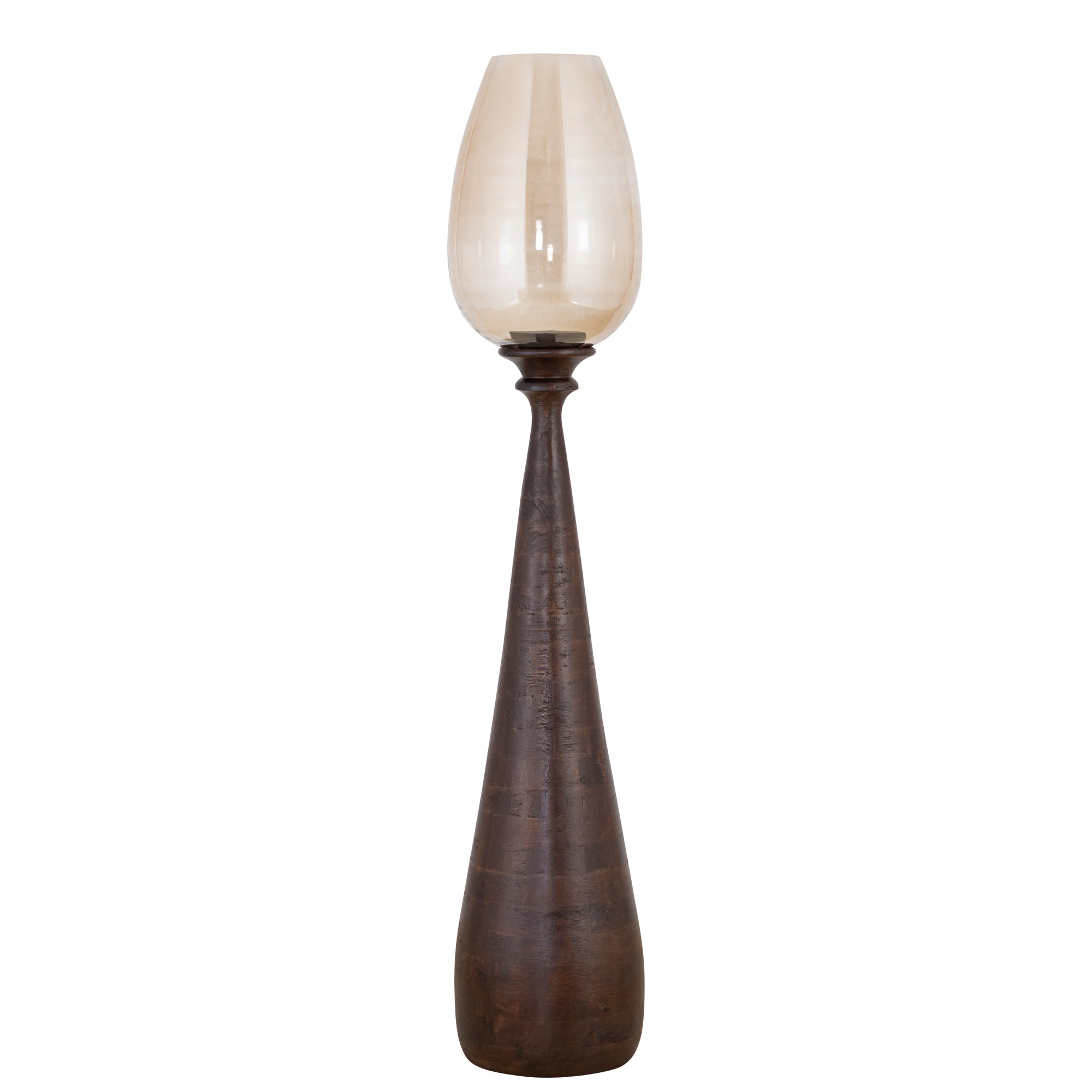 Midi Bougeoirs en bois de manguier — Stormlight Luster - Marron