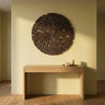 Bonte Brown MDF wall panel wavy carved round S