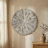 Bonte Cream MDF wall panel wavy carved round S