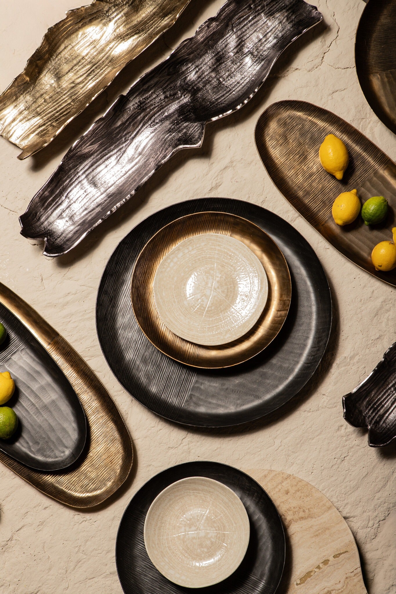 Jowad Graphite alu sheet bowl ribbed oval S