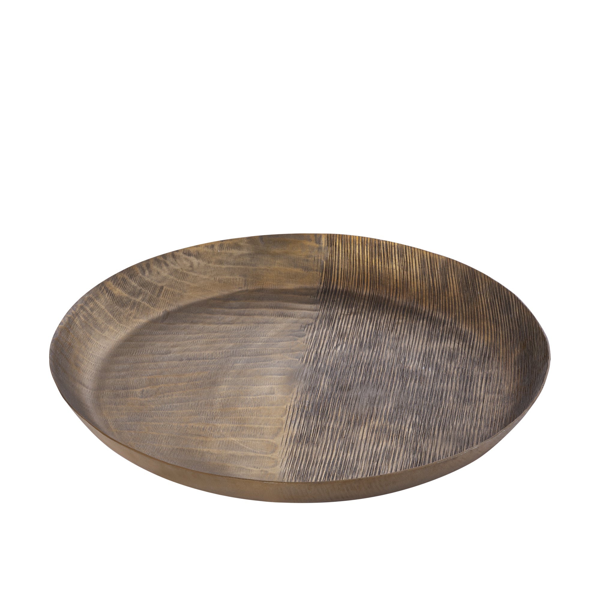 Jowad Antique Gold alu sheet bowl ribbed round L