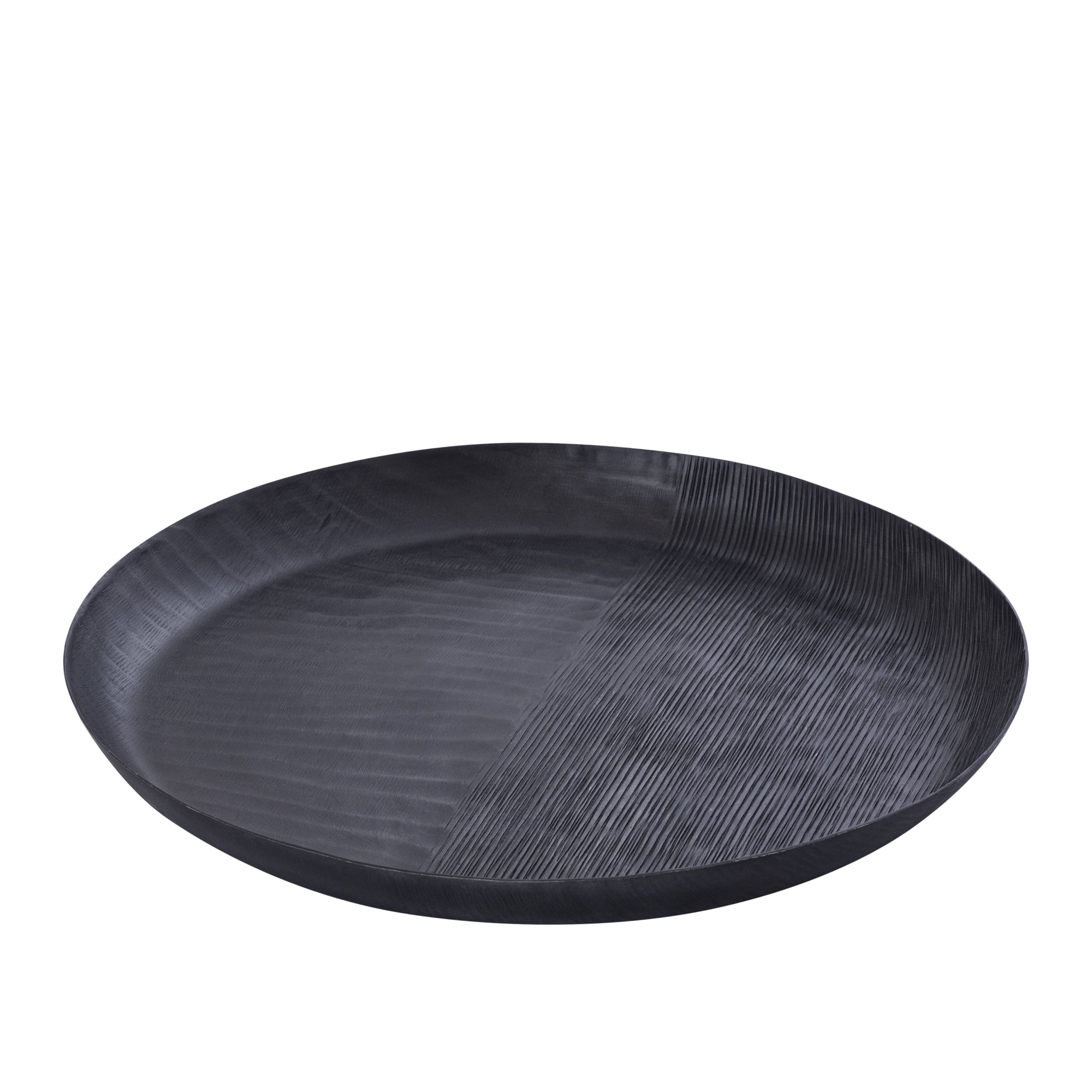 Jowad Graphite alu sheet bowl ribbed round L