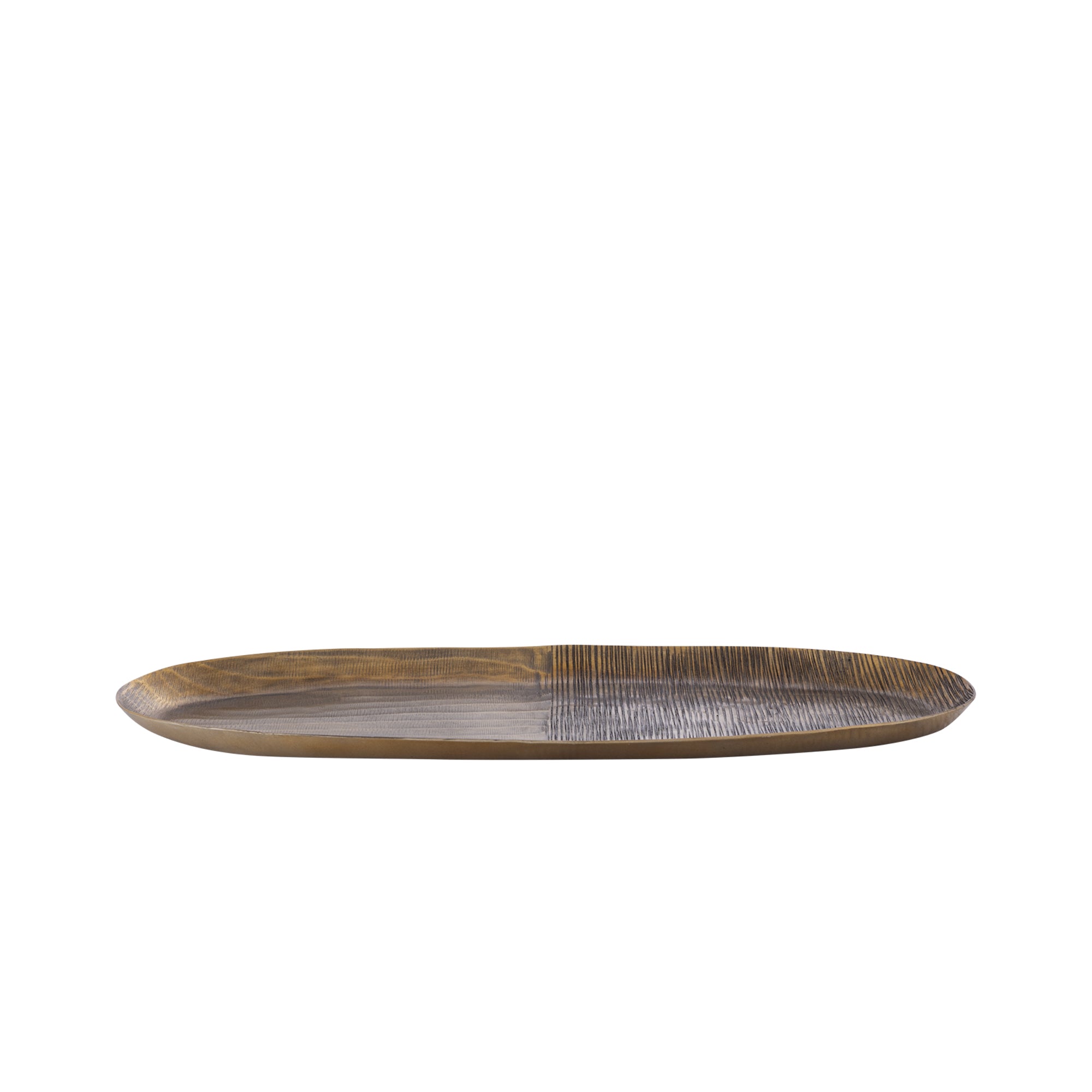 Jowad Antique Gold alu sheet bowl ribbed oval S