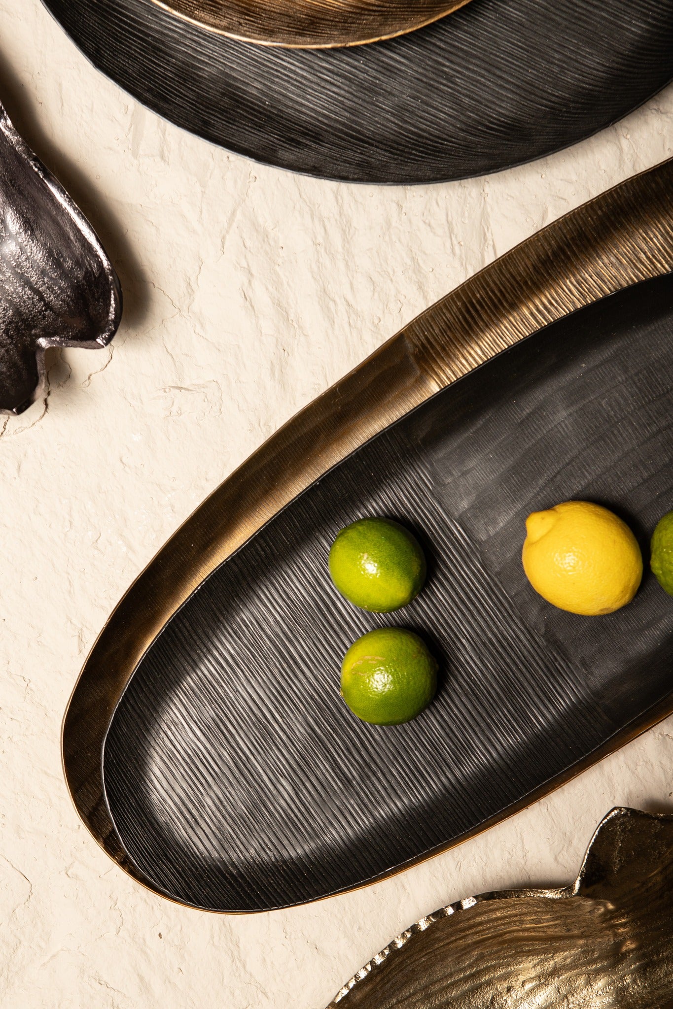 Jowad Graphite alu sheet bowl ribbed oval S