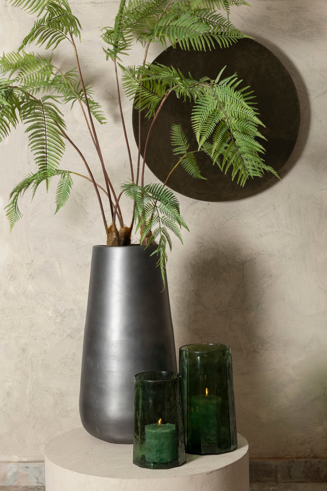Pernella Bougeoirs en verre - Vert