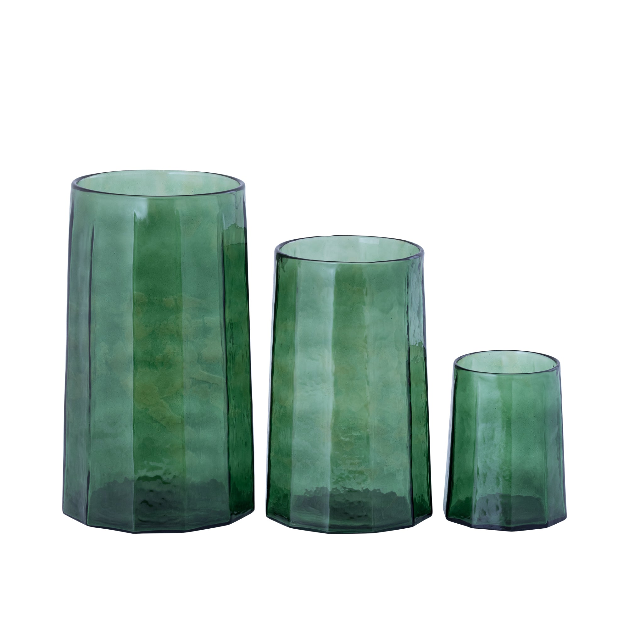 Pernella Bougeoirs en verre - Vert