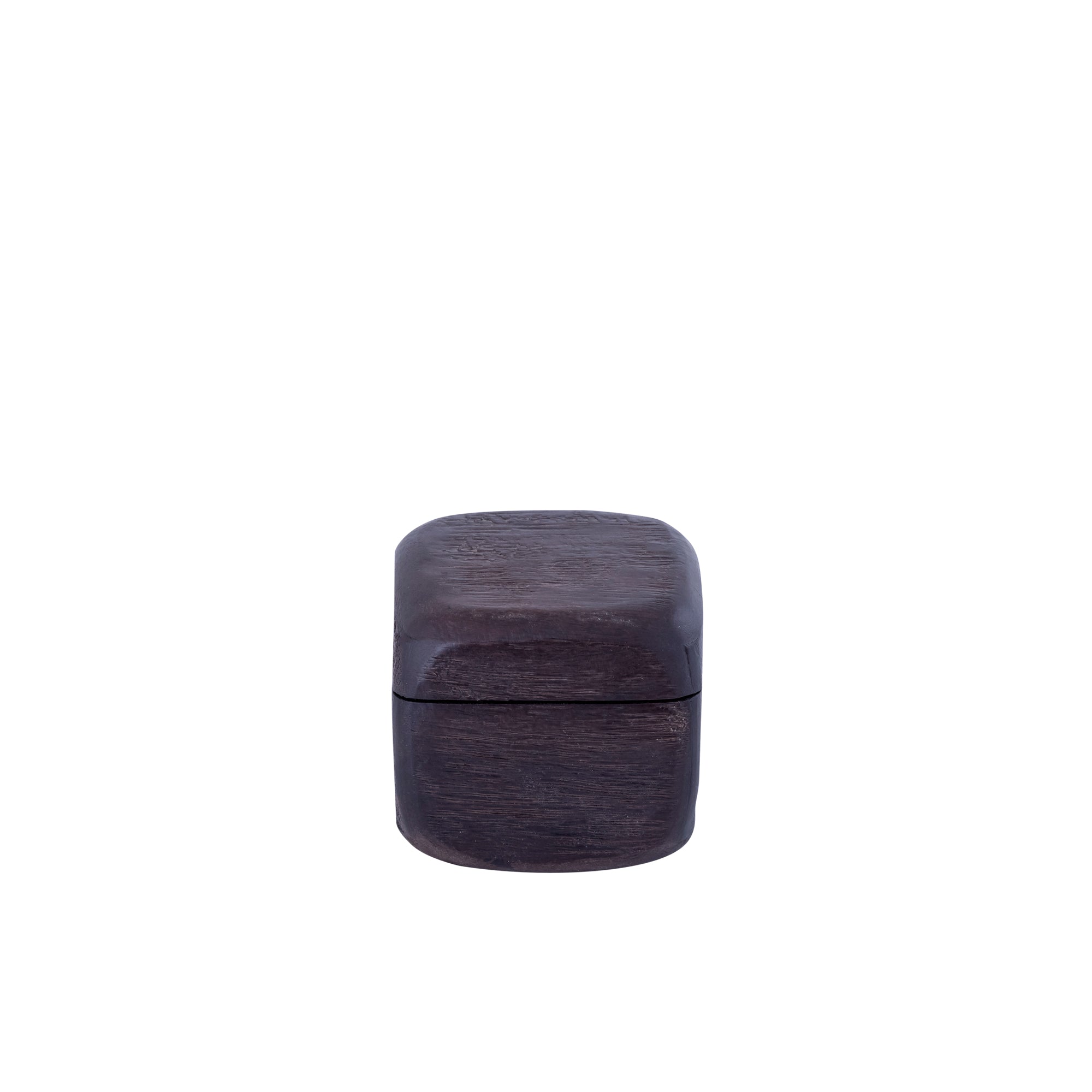 Kiasty Brown mango wood cube shaped storage box S