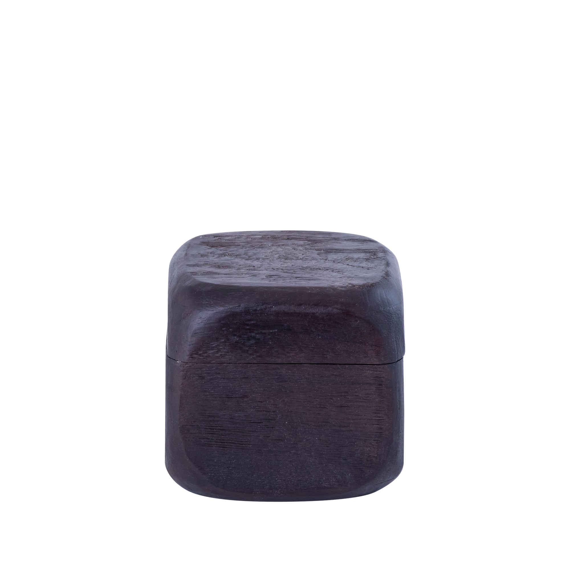 Kiasty Brown mango wood cube shaped storage box M