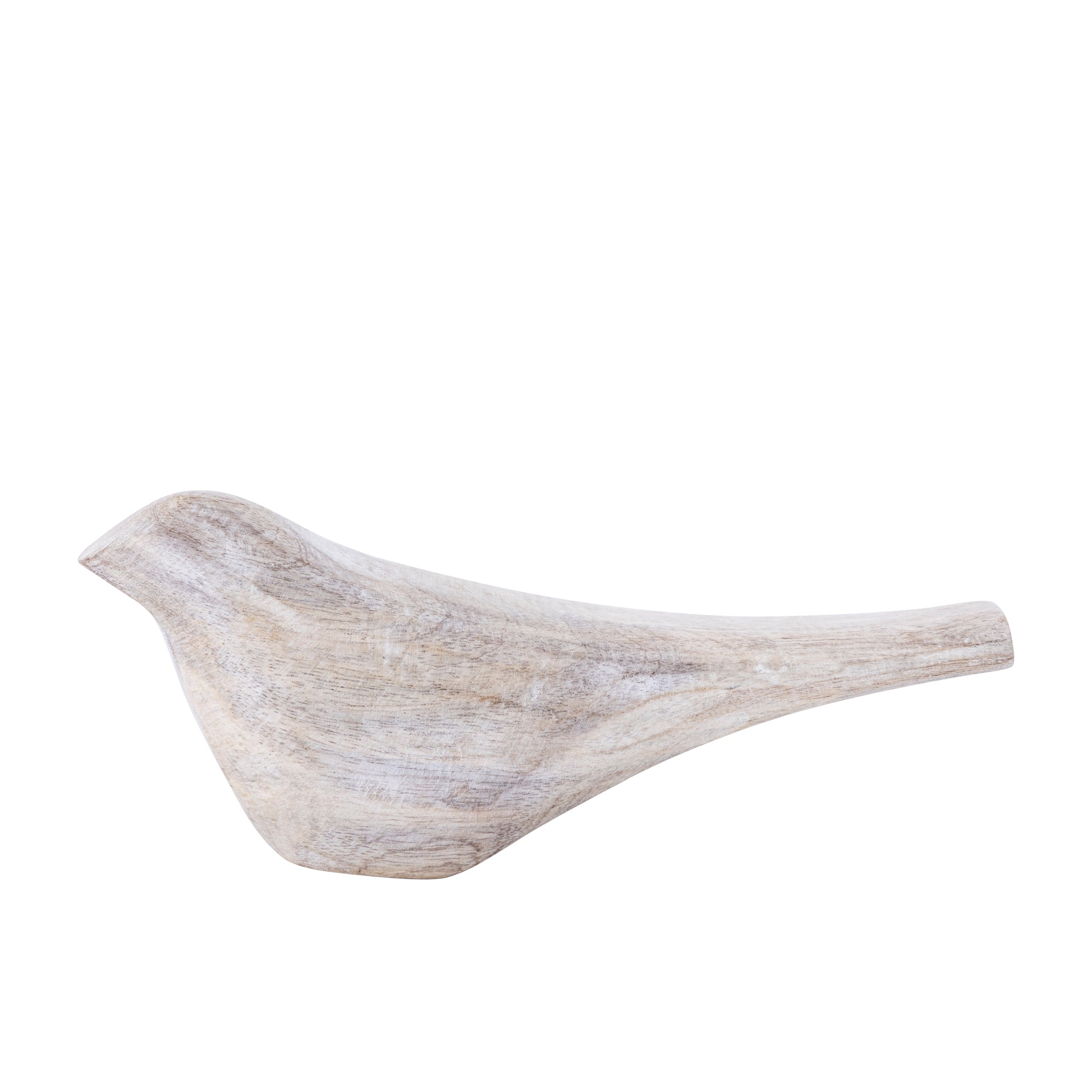 Gracella Light Grey mango wood bird statue L